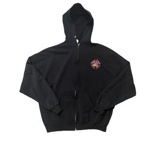 Clay Smith Cams Zip Up Hoodie Black Jerzees NuBlend Hot Rod Racing 2XL